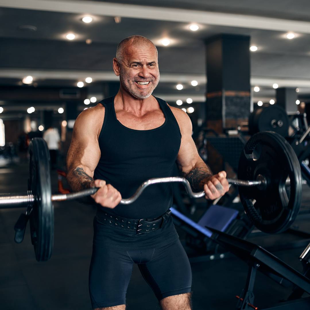 Man lifting weights